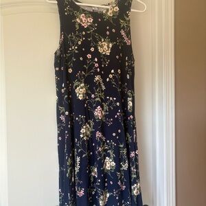 Old Navy Floral Dress - Navy background